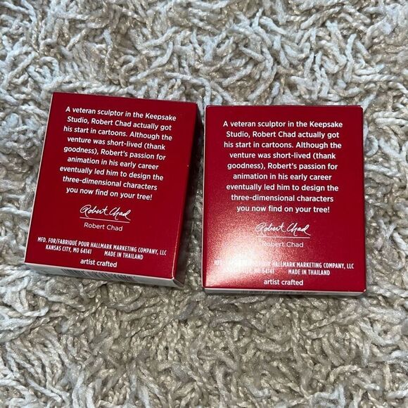 NIB Lucy and Charlie Brown Ice Skating Ornaments Hallmark Mini - Picture 3 of 7